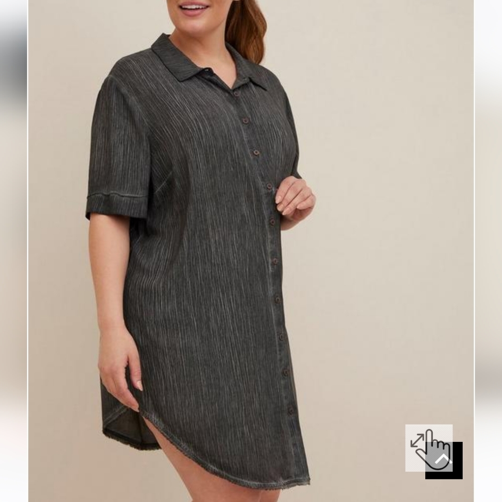 Torrid Gauze Button Through Cover-Up Dress